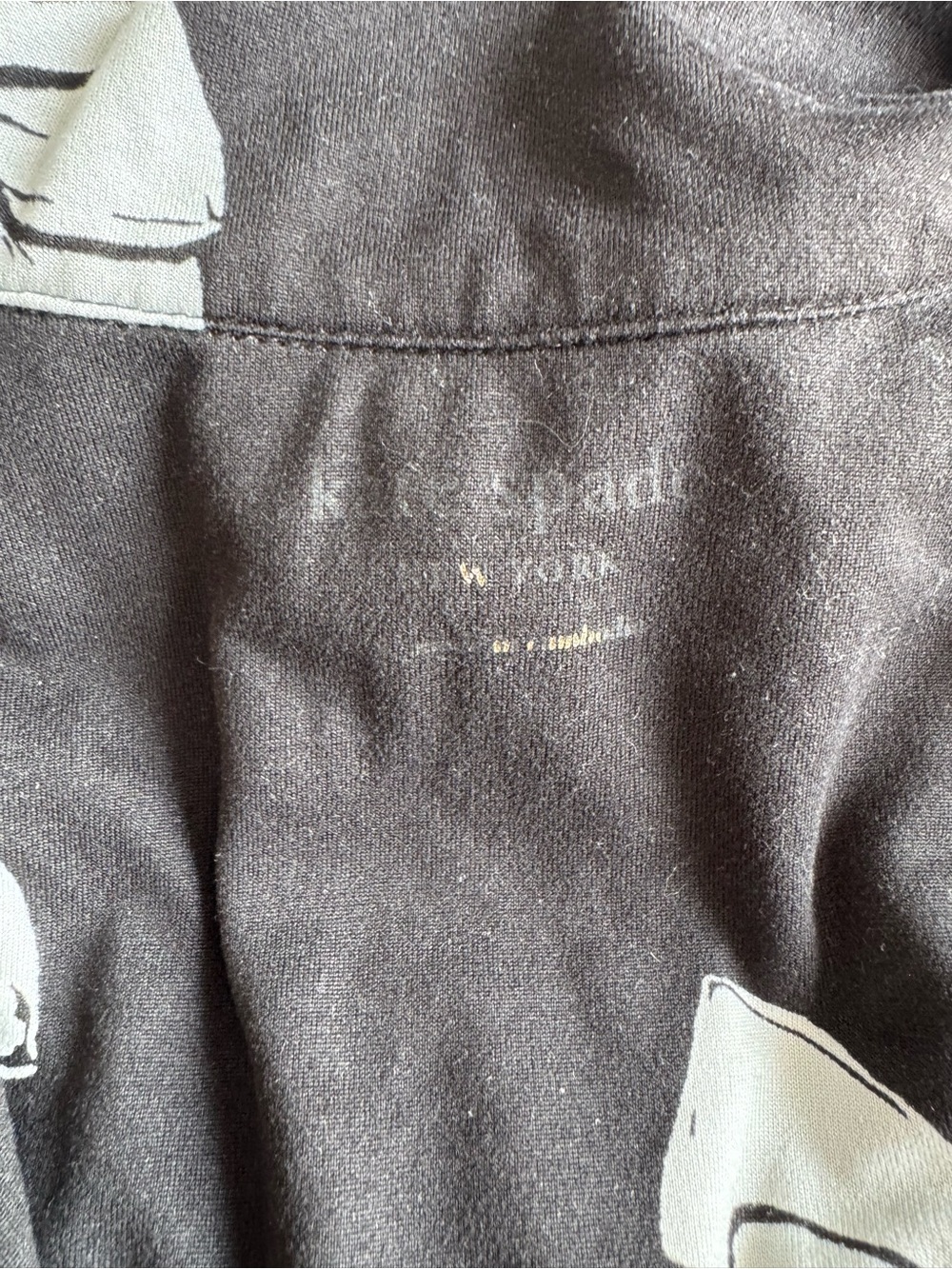 kate spade Black Pajama Set with White Bow Print - Picture 4 of 4